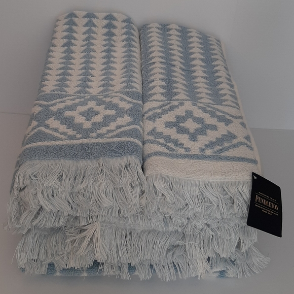 Pendleton Woolen Mills Sundown Cotton 2 Bath Towel 2 Hand Towel Set - Picture 3 of 15